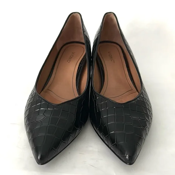 Vionic Kit Josie Croc Black Croc-Embossed Leather Women's Pumps 10 NWOB - Picture 8 of 12